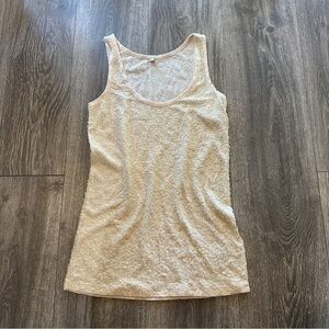 Elegant Cream Lace Tank Top